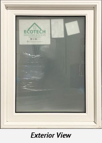 Awning Window 28 7/8" x 37 1/2" Acid Etch Frosted Glass.