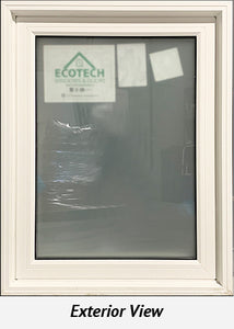 Awning Window 28 7/8" x 37 1/2" Acid Etch Frosted Glass.