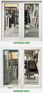 Casement Window Two-Section 48 1/4" Wide x 48 1/4" Tall.