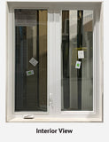 Casement Window 2-Section, 48" Wide x 60" Tall-Brown Exterior.