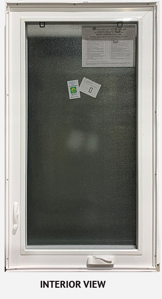 CASEMENT WINDOW 29 1/2" WIDE x 52 1/2" TALL LEFT HINGE-FROSTED.