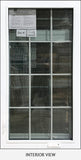 Casement Window 32 5/8" x 62 1/8" Left Hinge, Grill.