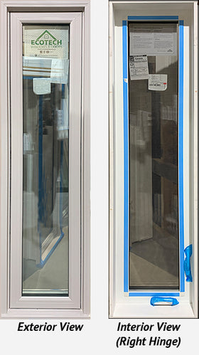 Casement Window 17 3/8" Wide x 73 1/4" Tall Triple Glazed Sandlewood. - 0