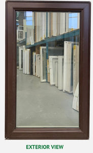 Fixed Window 26 3/4" Wide x 43 1/4" Tall-Brown Exterior.