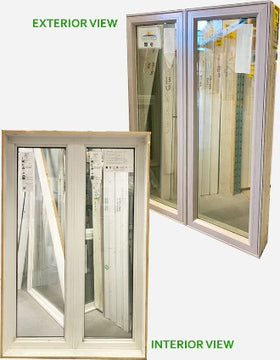 Fixed Window 2-Section 46 1/2" wide x 69" tall Grey.