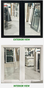 Fixed Window 2-Section 51 1/2" Wide x 46" Tall-Black.