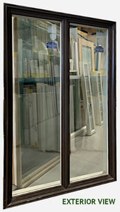 Fixed 2-Section Window 47" Wide x 74" Tall-Brown Exterior.