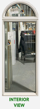 Fixed Window-Round Top 27" Wide x 70 1/2" Tall-Almond.-2