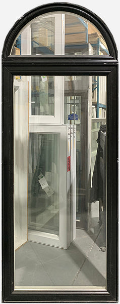 Fixed Window-Round Top 30" Wide x 76 1/2" Tall-Black.