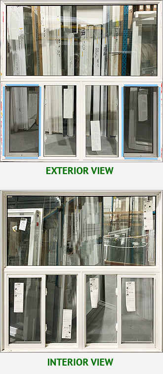 Combination Fixed Over Double Side Slider 70" Wide x 69 3/4" Tall.