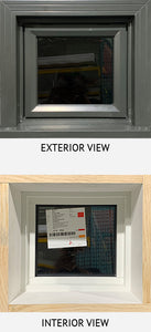 Fixed "Lookout" Window 11 3/4" x 11" IRON ORE DARK GLASS.