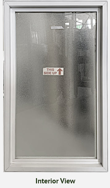 Fixed Window Frosted Glass 26" Wide x 43 ½" Tall. - 0