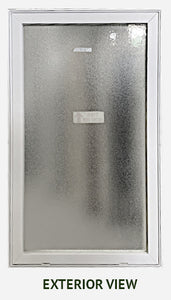 Fixed Window Frosted Glass 26" Wide x 43 ½" Tall.