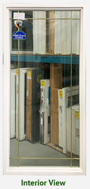 Fixed Window 29" Wide x 60 1/4"" Tall with Brass Prairie Grill.-2