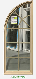 Extended Quarter Round Shaped Window 20" Wide x 50" Tall.