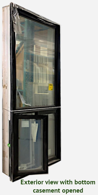 Custom Designed Casement Window 40 1/2" Wide x 112" Tall-Black.