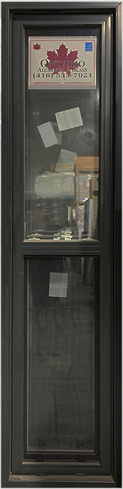 SINGLE HUNG WINDOW 17 ¼" WIDE X 75" TALL-IRON ORE EXTERIOR.