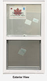 SINGLE HUNG WINDOW 27 ¾" WIDE X 47 ¾" TALL-FROSTED GLASS.