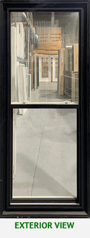 Single Hung Window 29 1/4 x 72 Black Exterior No Screen.-1