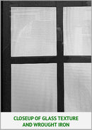 Wrought Iron Glass Entry Door 34 x 80 Right Hinge-Retractable Screen-4