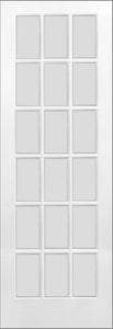 French Interior Door 18-Lite SATIN Frosted Glass 36" x 96"