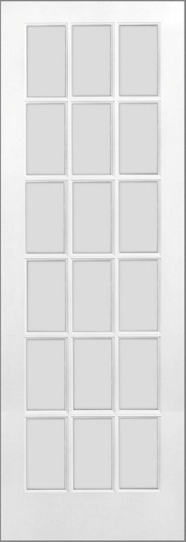 French Interior Door 18-Lite SATIN Frosted Glass 36