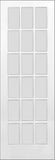 French Interior Door 18-Lite SATIN Frosted Glass 36" x 96"
